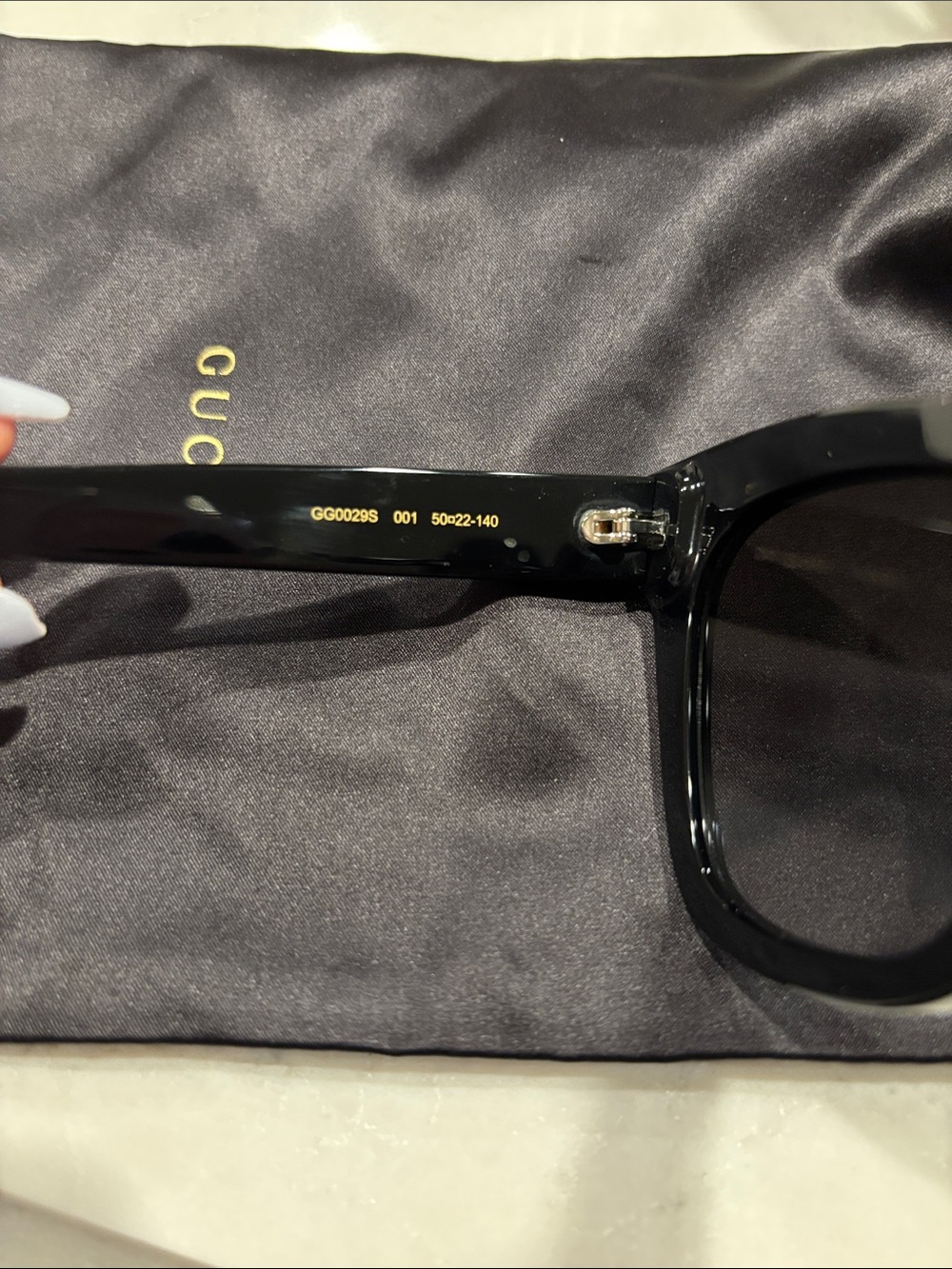 Gucci Black Square Sunglasses for women with Gradient Lenses - Picture 8 of 8